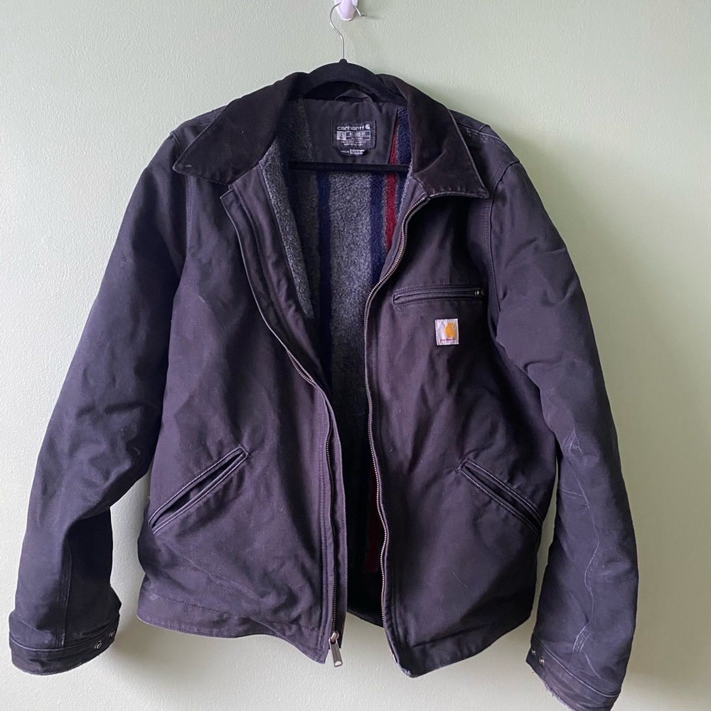Carhartt Men's Dark Gray/Black Winter Coat